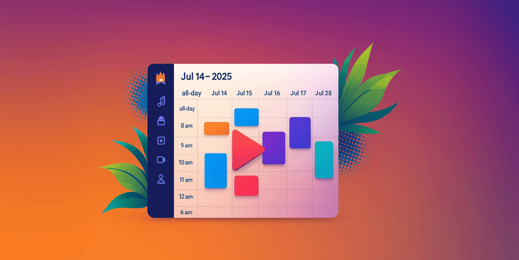 Content Scheduler Interface showing video scheduling system