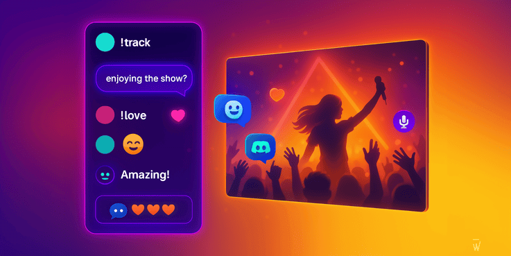 Interactive Chat interface showing chat messages, user avatars, emojis and engagement elements